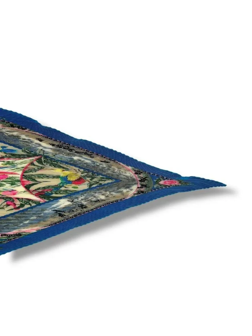 Hermes Pleats Scarf Silk Tropiques Tropical Blue